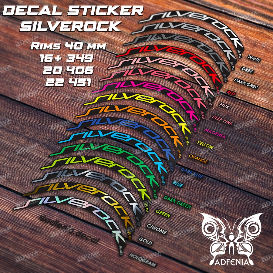Silverock Bmx จักรยานพับ Decal ขอบสติกเกอร์