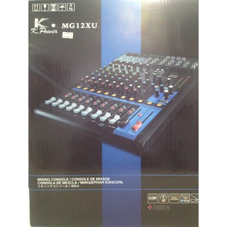 มิกเซอร์ เครื่องผสมสัญญาณเสียง Digital Mixer K Power Mixing Console MG12XU 12 Channel USB player Digital Mixer SPX Digi