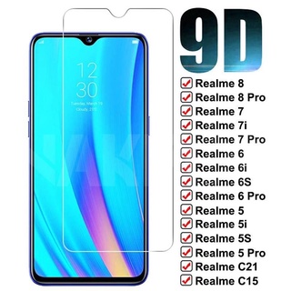 ฟิล์มกระจกนิรภัยกันรอยหน้าจอ 9D สําหรับ Oppo Realme 8 7 Pro 7I C21 C15 C11 C3 6 5 Pro 6I 6S 5I 5S