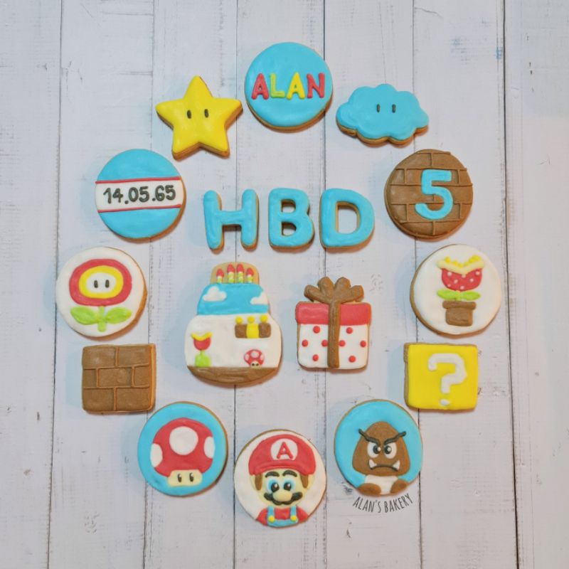 คุกกี้วันเกิด ของขวัญวันเกิด ของขวัญกินได้ คุกกี้แฟนซี คุกกี้ออกแบบได้ Royal Icing Cookie Birthday S