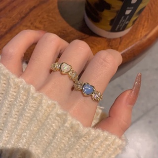 พร้อมส่ง✨ แหวนโอปอลหัวใจ สไตล์เกาหลี