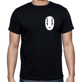 [S-5XL]ใหม่ เสื้อยืดลําลอง แขนสั้น พิมพ์ลายอนิเมะ Spirited Away No Face Inspired สีดํา สําหรับผู้ชาย WQER20596