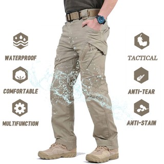 IX9 City กางเกงยุทธวิธีกันน้ำผู้ชาย SWAT Combat Army กางเกง Casual Mens Climbing Pants