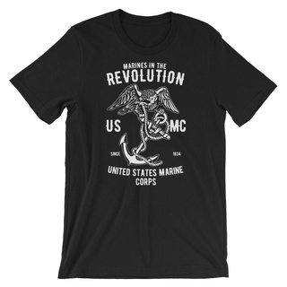 คอลูกเรือเสื้อยืดคอกลมขายส่ง เสื้อยืด พิมพ์ลาย Revolution Marines สําหรับผู้ชาย ใหม่ เสื้อยืดผ้าฝ้าย 100% พรีเมี่ยม USMC