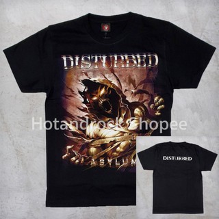 เสื้อยืดผ้าฝ้ายพรีเมี่ยม เสื้อวง Disturbed TDM 1076 HOT AND ROCK