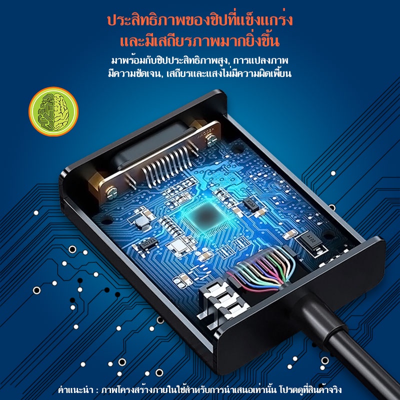 ส่งไวจากไทย DisplayPort to VGA Cable DP to VGA Male to Male Gold Plated Cord Compatible for Computers Displays#A-049