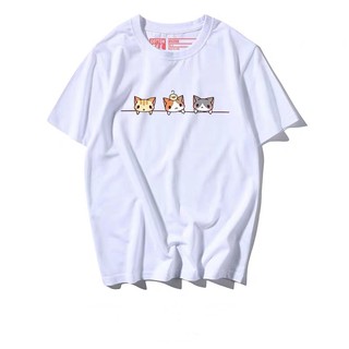 ชุดแมว 6 ผ้าฝ้ายการ์ตูน unisex เสื้อยืด#FreeShippingShopee #COD %=2