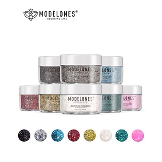 Modelones ชุดผงอะคริลิค 10 กรัม 8 สี 8 ชิ้น