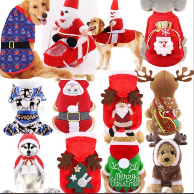 เสื้อผ้าสัตว์เลี้ยง หมา แมว ชุดคริสต์มาส เทศกาลคริสต์มาส "พร้อมส่ง" Merry Chrismas