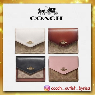 COACH 31548 SMALL WALLET IN COLORBLOCK SIGNATURE CANVAS