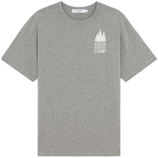 เสื้อยืดแขนสั้น คอกลม พิมพ์ลายโลโก้ Maison Kitsune Mini MK Camp สไตล์คลาสสิกS-5XL