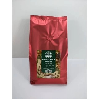 กาแฟคั่ว/คั่วกลางบดละเอียด1กิโลกรัม (Ground Coffee beans Fullcity roast)อาราบิก้่า100%กาแฟเทพเสด็จ