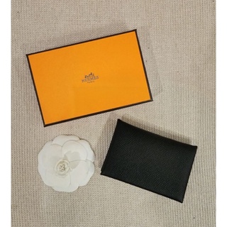 ใหม่ !! Hermes Calvi epsom สีดำ Stamp U ของเเท้ shop ไทย ( stamp U)