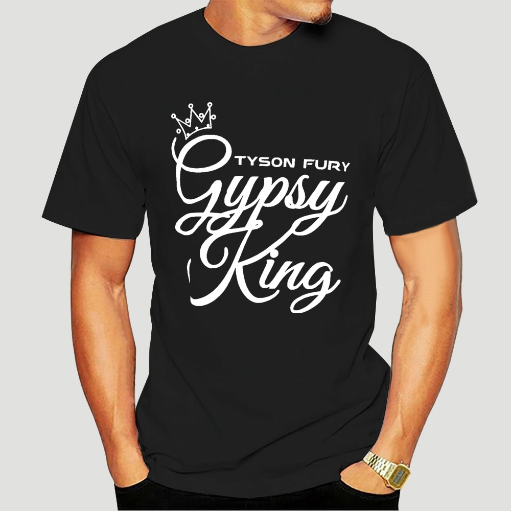 เสื้อยืดผู้ GYPSY KING TYSON FURY BOXING GGG JOSHUA CANELO KHAN PACQUIAO GYM T SHIRT CUSTOM Harajuku