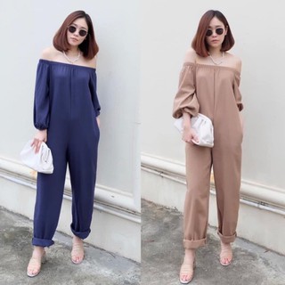 Jumpsuit ชุดจั้มสูทขายาว ทรงเปิดไหล่ใส่สบาย รุ่นนี้ทรงสวยมากค่ะ ใส่ง่าย ใส่สบาย มีกระเป๋าข้าง