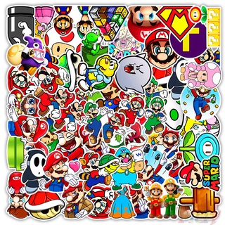 ❉ Super Mario Bros. - Series 08 Mario Luigi Yoshi สติ๊กเกอร์ ❉ 50Pcs/Set Anime Games Mixed Luggage Laptop Skateboard Doodle สติ๊กเกอร์