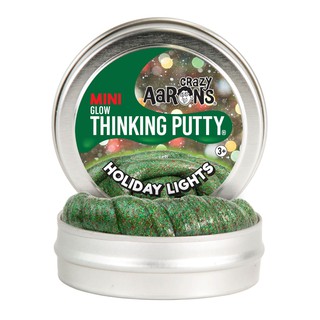 Crazy Aarons Thinking Putty รุ่น Holiday Glow in the dark เรืองแสงในที่มืด Holiday Lights สีเขียว ขนาด 2 นิ้ว