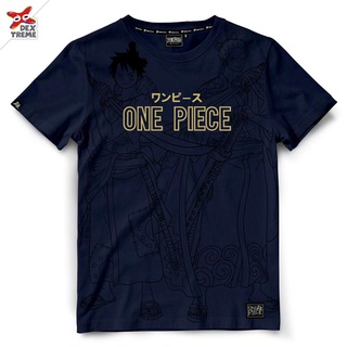 Dextreme T-shirt DOP-1319 Onepiece ลาย Luffy WANO มีสีกรม และ สีแดง