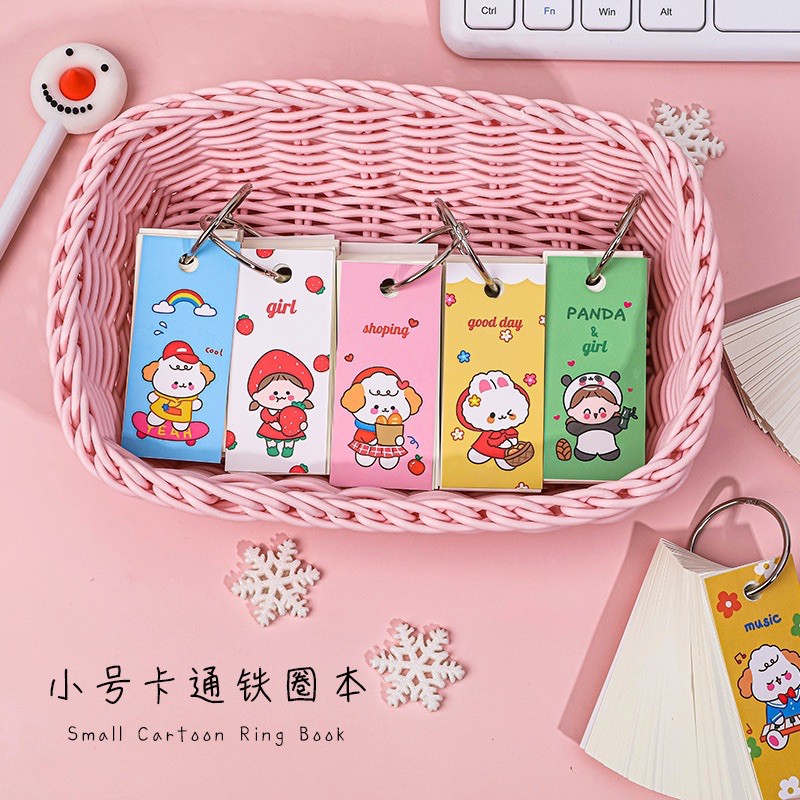 [Flash card] สมุดจดศัพท์ พวงกุญแจ กระต่าย/หมี/ผลไม้/ไดโนเสาร์/เด็กน้อย - น่ารัก Word book **ราคาต่อ 