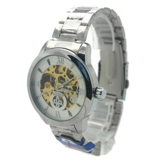 Debor นาฬิกาสุภาพบุรุษ สายเหล็ก หน้าสีเงิน (Automatic Movements)-DA004 (Silver)