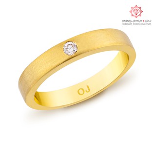 [ผ่อน 0% 10 เดือน] OJ GOLD แหวนเพชรแท้ ทองแท้ ตัวเรือนขนแมว น้ำ 100  มีใบรับประกัน ส่งฟรี kerry CLAVEL