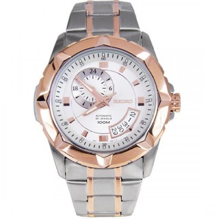 Seiko Automatic Two-tone นาฬิกาข้อมือผู้ชายรุ่นSSA224K1-Silver/Pink Gold