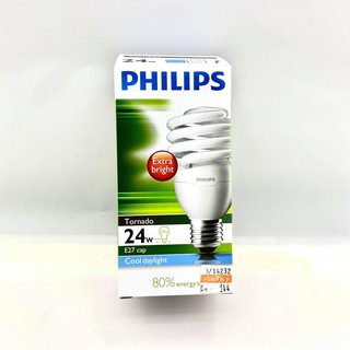 ฟิลิปส์ หลอดไฟขั้ว E27 TORNADO 24 วัตต์ แสงขาว Philips Lamp bulb E27 TORNADO 24 W Cool daylight ทัศศิพร Tassiporn