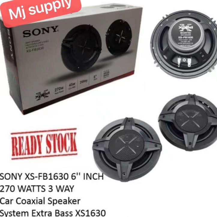 SONY XPLOD 6 INCH XS-FB1630 3 WAY รถ COAXIAL SPEAKER 270W Pioneer Sony JBL JVC 2 Way Audio System ลํ