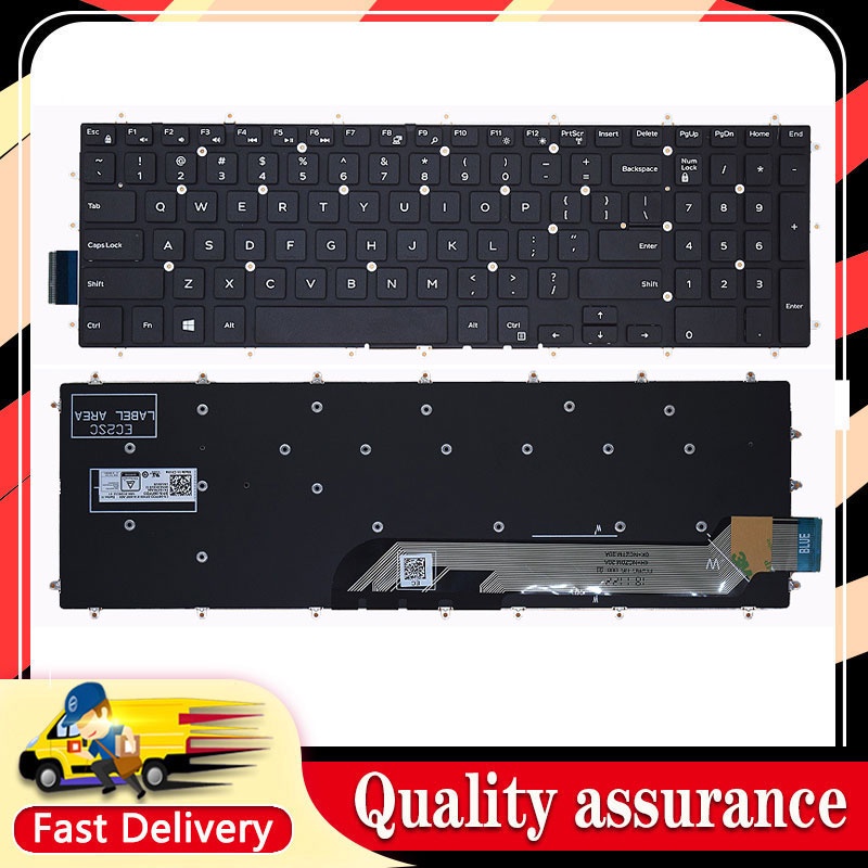 แป้นพิมพ์แล็ปท็อปใหม่สําหรับ Dell Inspiron 15 P32E P66F P72F P75F P82F P89F 5565 5567 3585 3593 เกม 