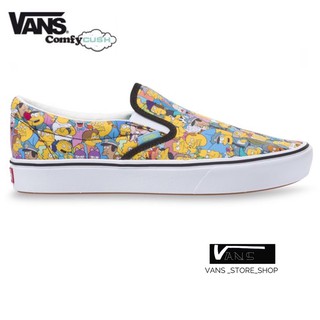 VANS SLIP ON COMFYCUSH X THE SIMPSONS THE SIMPSONS SPRINGFIELD SNEAKERS สินค้ามีประกันแท้