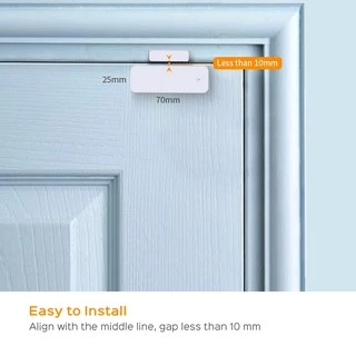 Tuya WiFi Door Sensor D01 D06 (No Hub) เซ็นเซอร์ประตู หน้าต่าง ลิ้นชักตู้ แจ้งเตือนผ่านมือถือ
