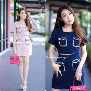 Hamony ชุดเซทแต่งกระเป๋า 2 สี💙💗 (มีถึง XL)