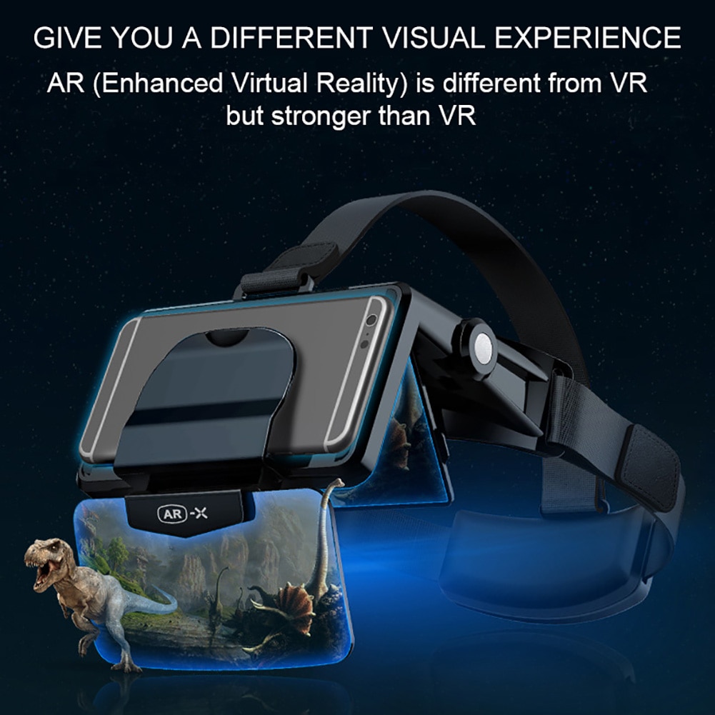 Ar Glasses 3d Vr Headphones Virtual Reality 3d Glasses Cardboard Vr Headsets For 4 76 3 Inch Phone For Fiit Vr Arx Helme ค ณภาพส ง