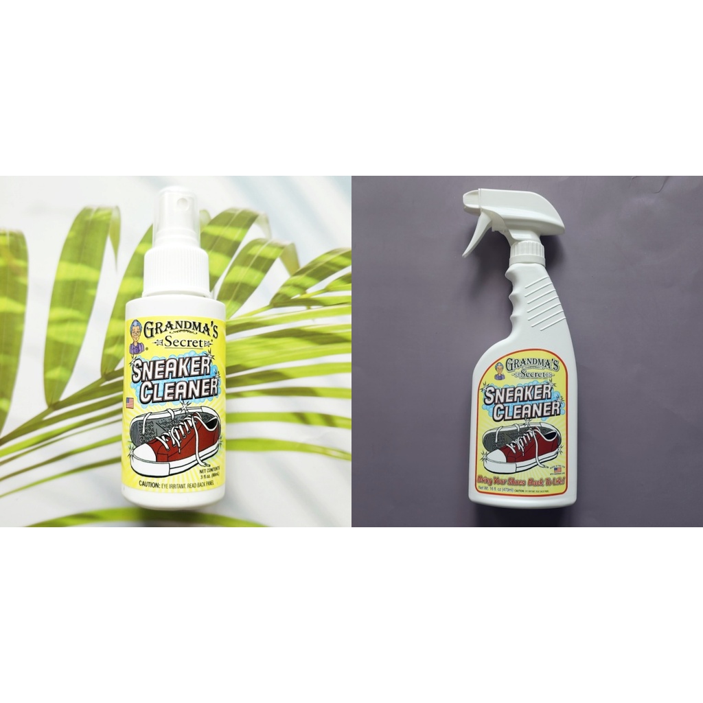 (Grandma's Secret®) Sneaker Cleaner Shoe for Rubber Canvas and Leather Stain Remover Spray น้ำยาทำคว