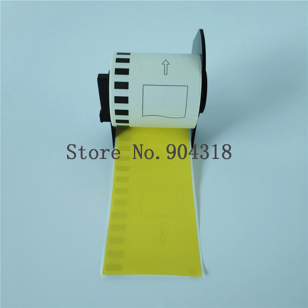 2 x Rolls Brother DK 22606 DK-22606 DK22606 DK-2606 DK2606 DK 2606 Yellow Compatible thermal film labels 62mm x 15.24m