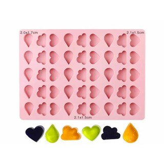 Heart Drop Silicone Mold พิมพ์ซิลิโคน ทำขนม โมล์สบู่ ลายหัวใจ หยดน้ำ