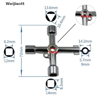 Weijiaott กุญแจ 4 ทาง สําหรับเปิดตู้ ตู้ ตู้แก๊สมิเตอร์ไฟฟ้า Th
