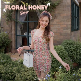 #JBS387 Floral Honey Dress