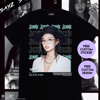 เสื้อยืดลําลอง แขนสั้น พิมพ์ลาย Kim Jennie Blackpink Blink Nini สําหรับผู้ชาย เสื้อยืดแขนสั้นแนวสตรีท