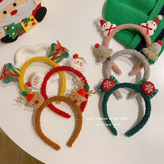 Childrens Christmas headband accessories little girl Christmas elk headband hair accessories girl baby cute cartoon hair Cave