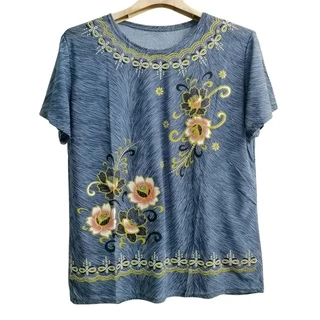 เสื้อคอกลมผ้าพริ้ว เสื้อผู้ใหญ่