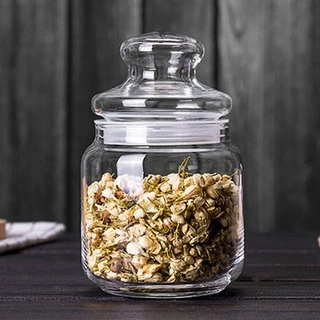 JJGLASS - (Ocean) B02517G0000 Pop Jar (500ml.) โหลแก้ว ขวดโหลกลมฝาแก้ว เหมาะสำหรับใส่อาหารแห้ง