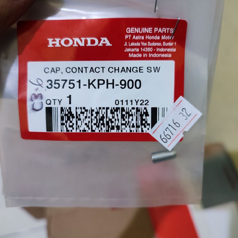Cap Contact Change Switch 35751-KPH-900 Pen Punch Swit Neutral ORI Honda Karisma Supra X 125 คาร์บูเ