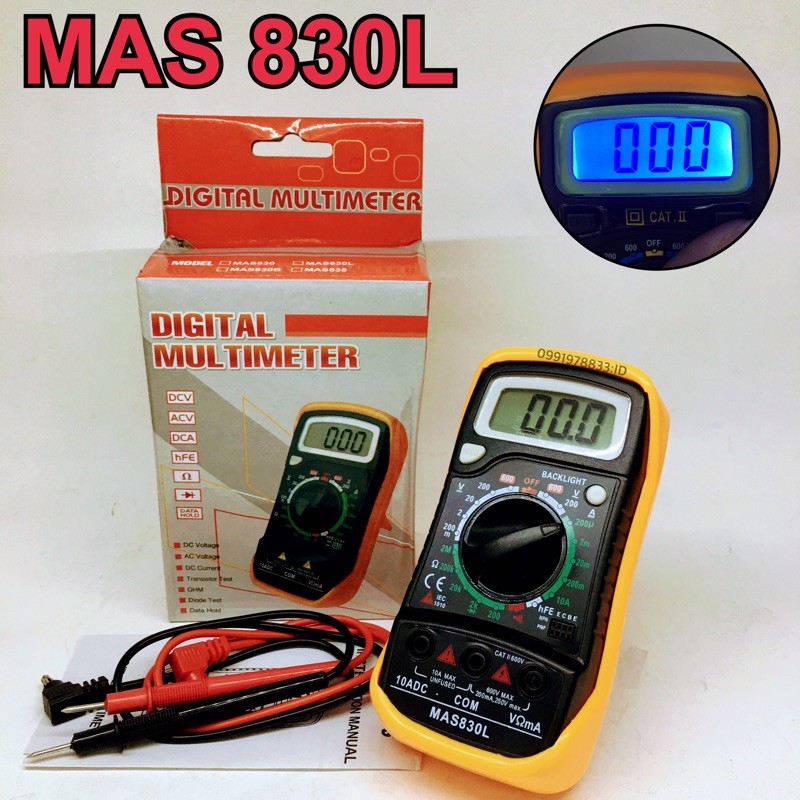 มัลติมิเตอร์ดิจิตอล DT-830L จอLCD  Digital Multimeter มิเตอร์วัดไฟ ดิจิตอลมัลติมิเตอร์ เครื่องมือวัด