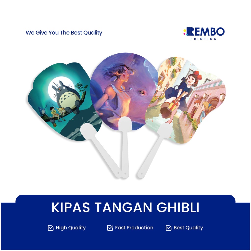 PAPER FAN/HAND FAN/GIBLI CHARACTER FAN/PAPER FAN