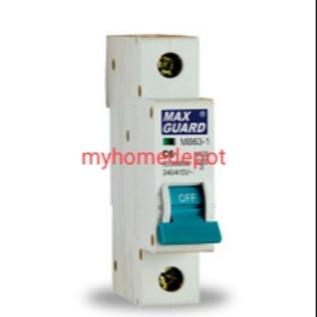 MCB 1P 6kA (ยี่ห้อ Maxguard) ประกัน 1 ปี