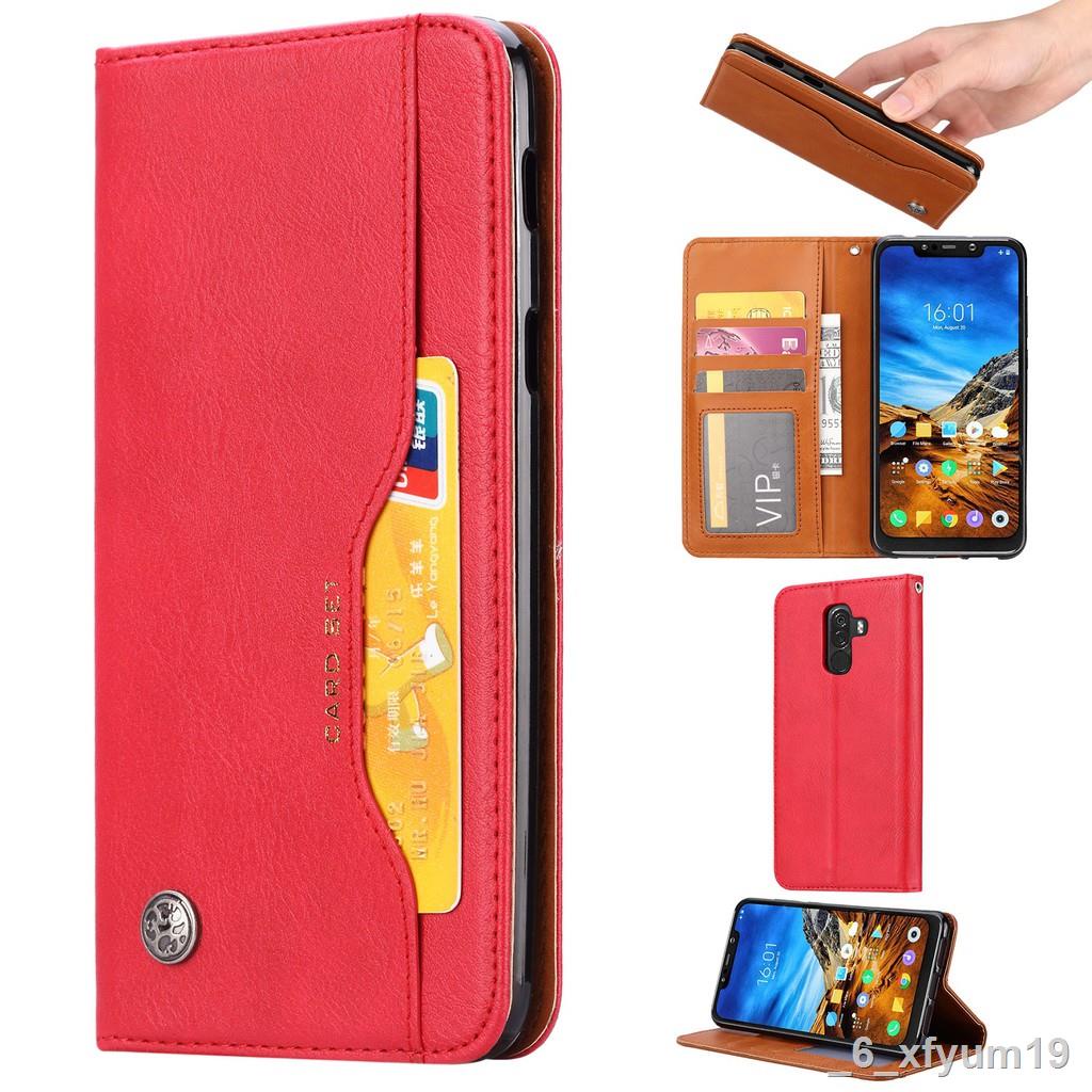 Luxury PU Leather Case Xiaomi Pocophone F1 Stand Card Slot Wallet Flip