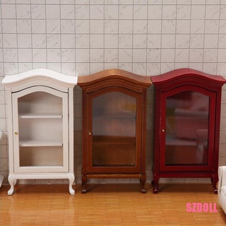 [SZDOLL] ชั้นวางของจิ๋ว เฟอร์นิเจอร์ ตู้ไวน์ DIY สําหรับบ้านตุ๊กตา 1:12