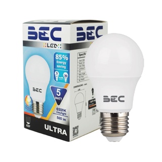 ถูกสุด!!! หลอดไฟ LED ประหยัดไฟ ทนทาน ราคาถูก ขั้วE27 รุ่น ULTRA ยี่ห้อ BEC 3-9วัตต์