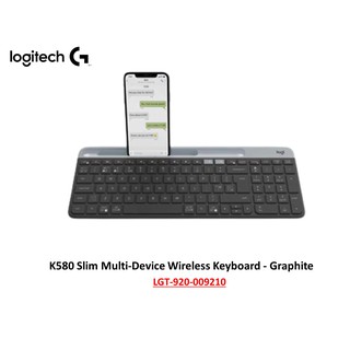 Logitech Bluetooth และคีย์บอร์ดไร้สาย Multi-Device K580 Slim Graphite (EN)